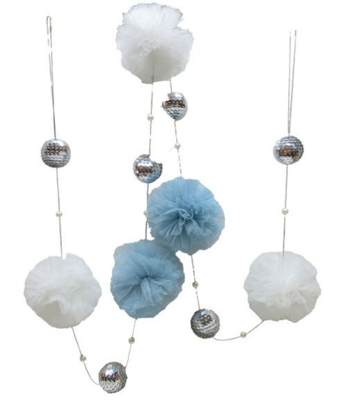 5Ft Blue Ice Garland Min/12