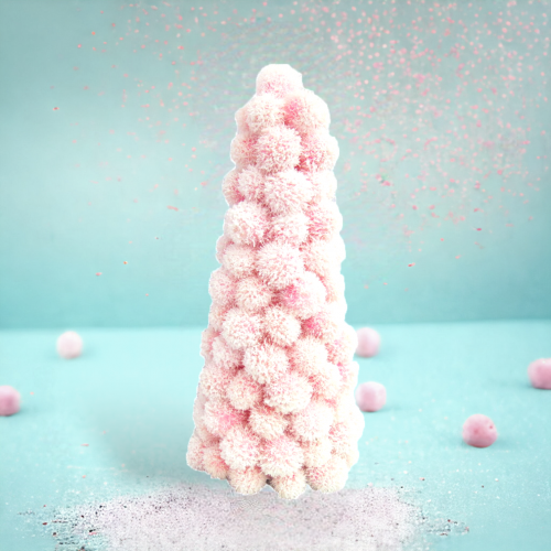 14IN Pink Pom Pom Tree - IN STOCK