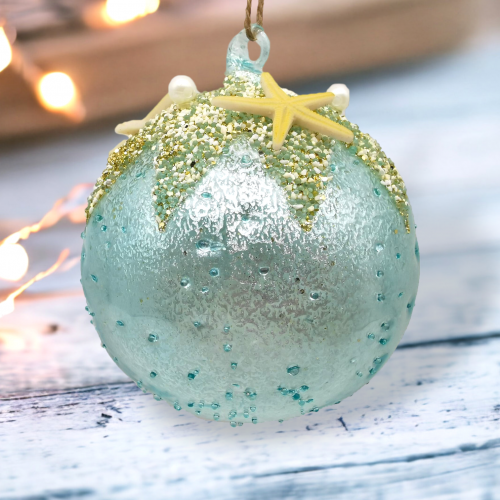Blue Ball w/Sand / Starfish Orn - Back in Stock 9/15/2023