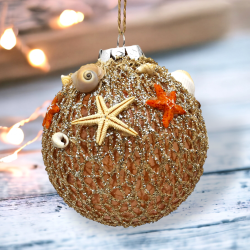 Bronze Netted Orn w/Starfish - Back in Stock 9/15/2023