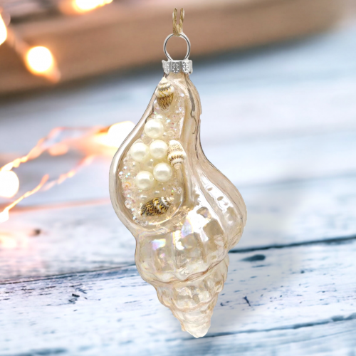 Pearl Conch Shell w/Pearls - Back in Stock 9/15/2023