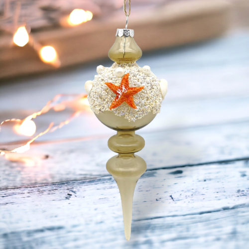 Tan Coastal Sphere w/Sand Orn - Back in Stock 9/15/2023