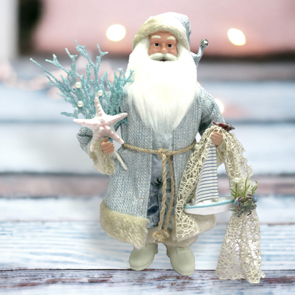 Blue Santa w/Sailboat