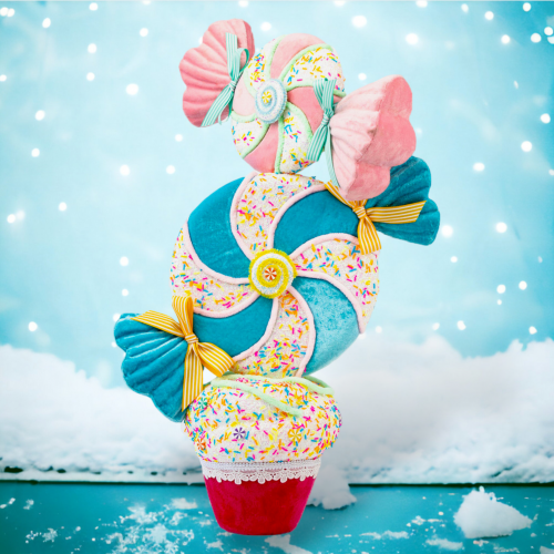 26in Candy Wrapper Cupcake Tree Min/2