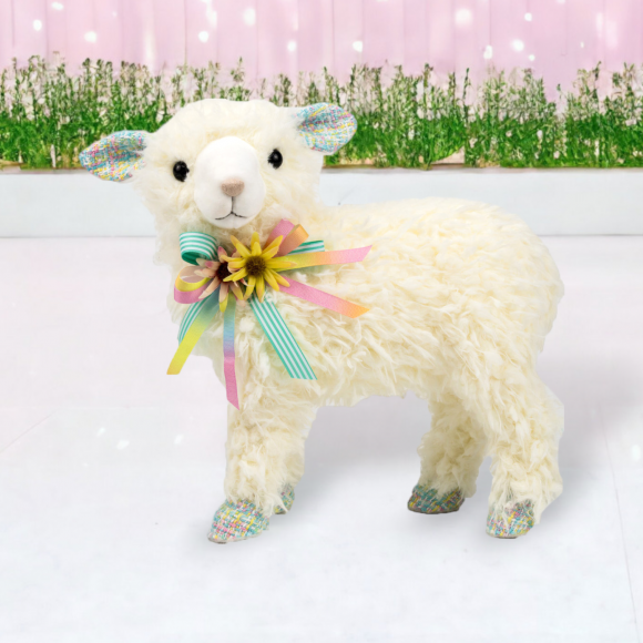Baby Lamb w/Pastel Bow