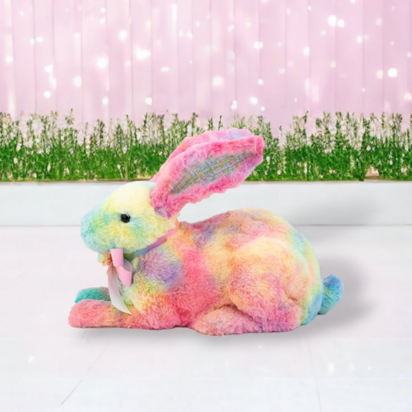 Rainbow Bunny Laying Down