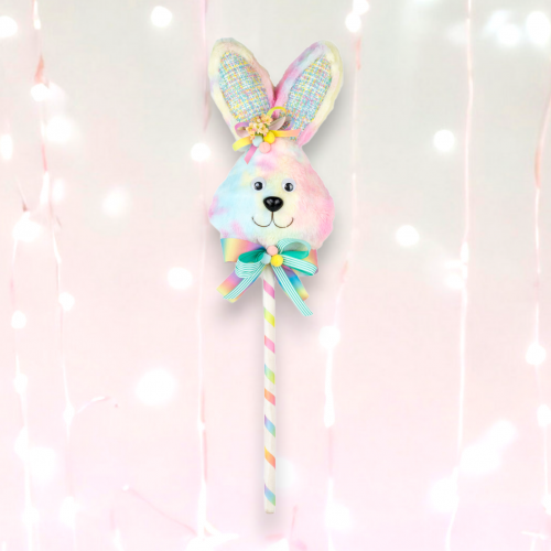 Bunny Head on Straw Pick