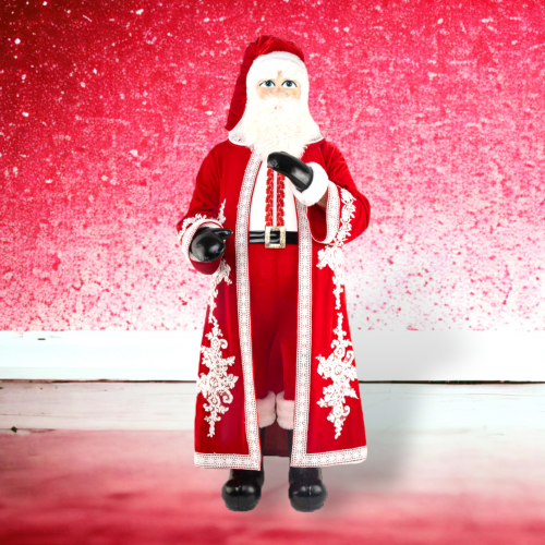 48" Red/Lace Santa w/Long Coat