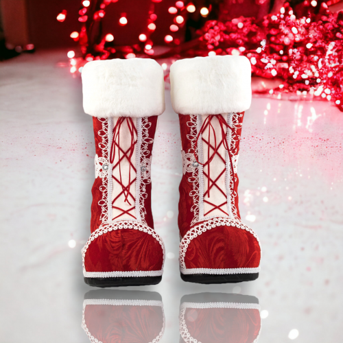15" Red Santa Boots Min/2