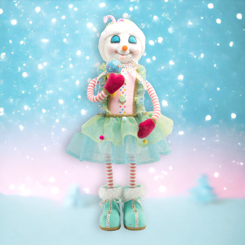 26" Snowgirl w/Ice Cream