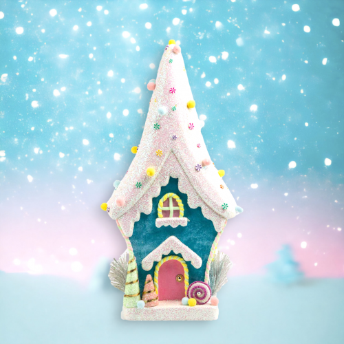 25" Blue Candy House