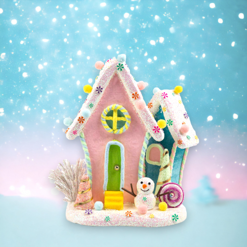 14" Pink/Blue Candy House