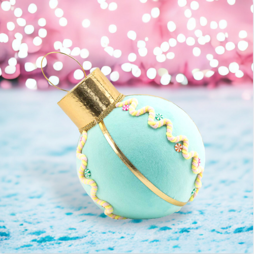 13.75" Blue Bauble Tabletop