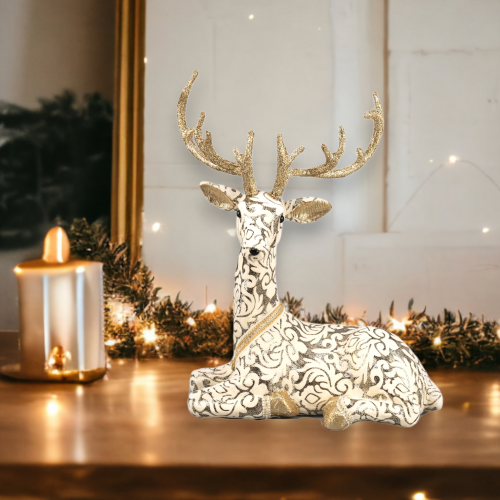 21" Pattern Gold/Grey Deer Laying - Back in Stock 9/15/2023