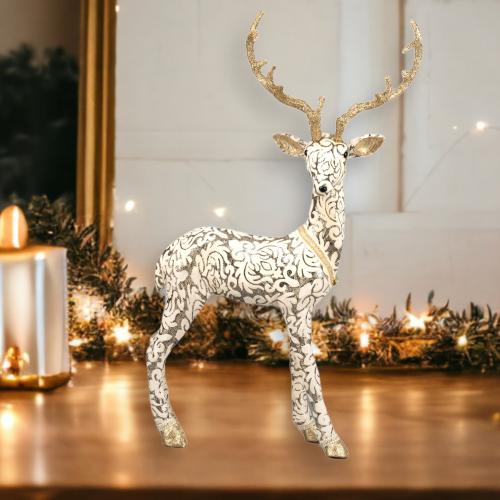 29.5" Gold/Grey Pattern Deer Standing - Back in Stock 9/15/2023