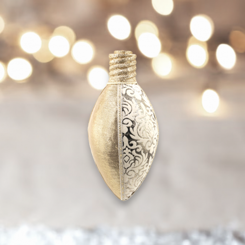 16" Gold/Pttn Hanging Bulb - Back in Stock 9/15/2023