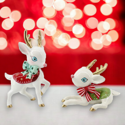 2 Asst Retro Deer