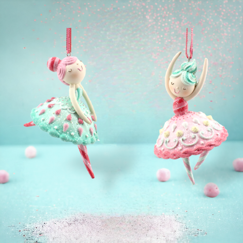 2 Asst Candy Ballerina Orn