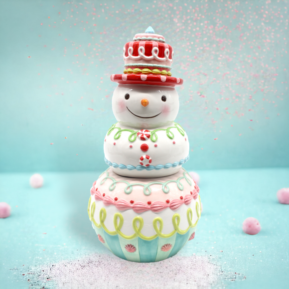 Snowman Candy Cookie Jar - LOW IN STOCK