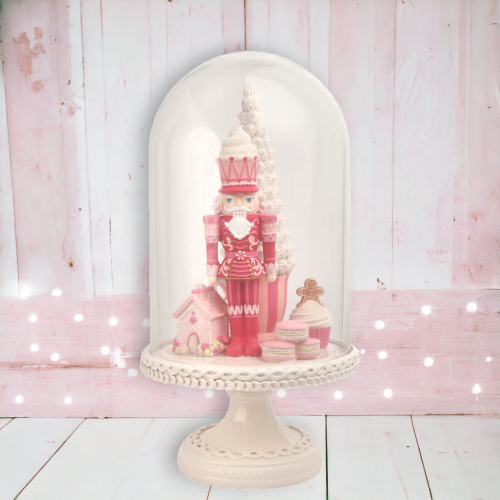 Pink Nutcracker in Cloche