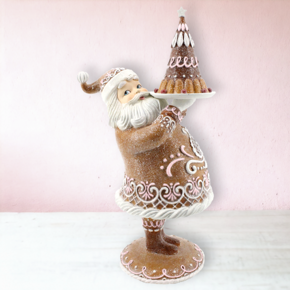 Gingerbread Santa w/Dessert - LIMITED STOCK