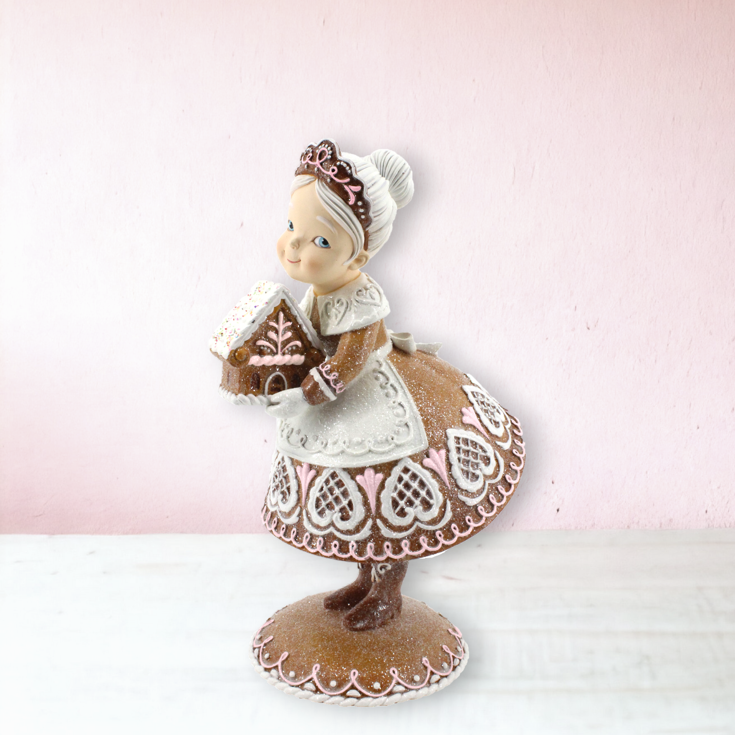 Pastel Gingerbread Cookie hotsell Mrs. Claus Figure 16