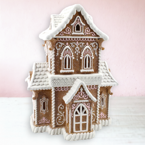 Gingerbread Victorian House w/LED