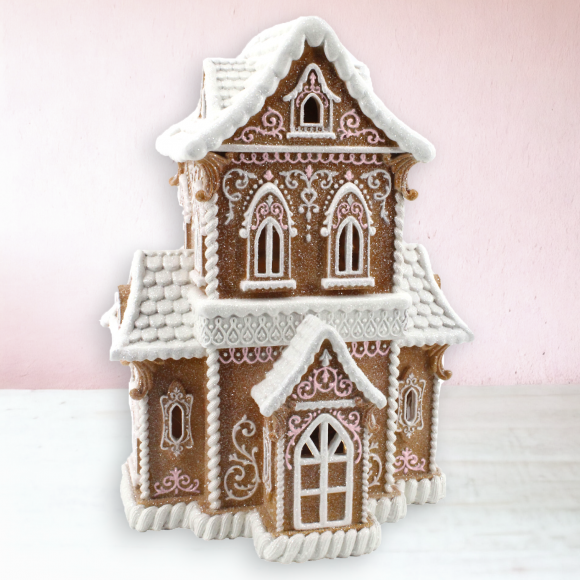 Gingerbread Victorian House w/LED - LIMITED IN STOCK - DUE JULY 2025