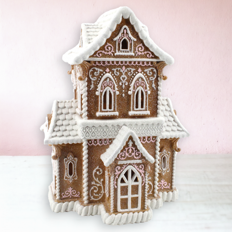 Victorian White Pearl Snowflake Crystal hotsell Gingerbread house