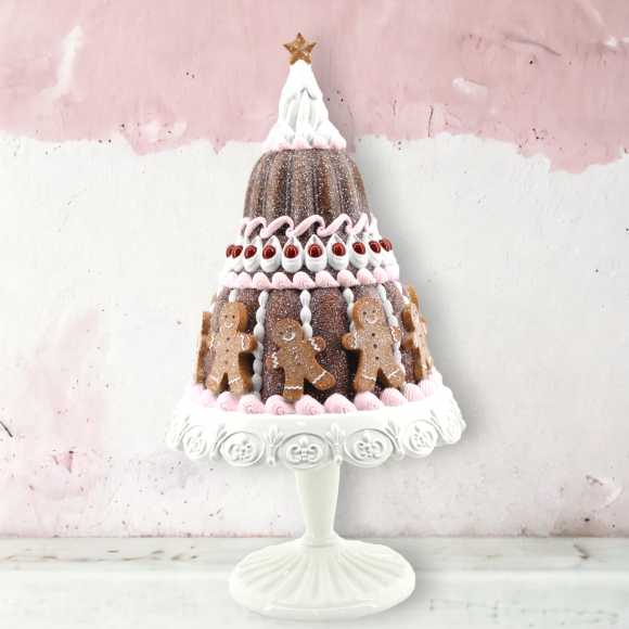 Gingerbread Tiered Cake w/Cookies - IN STOCK
