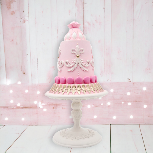 16.5in Pink Dome Cake on Stand