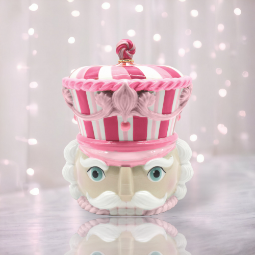 Pink Nutcracker Cookie Jar