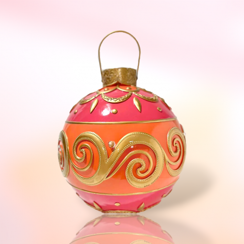 24" Pink Bauble w/LED Decor