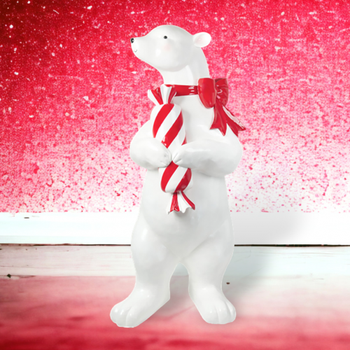 6Ft Standing Polar Bear w/Candy