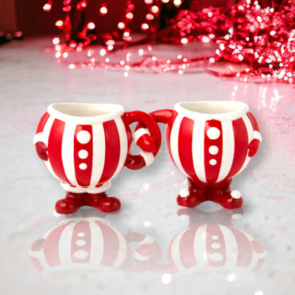 Set 2 Mr Mrs Santa Mugs