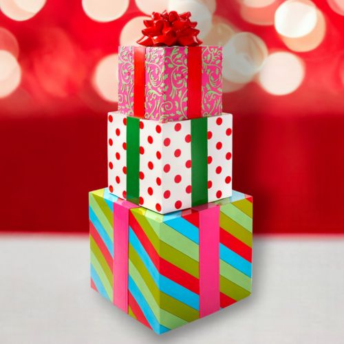 Set 3 Stacked Bright Gift Boxes