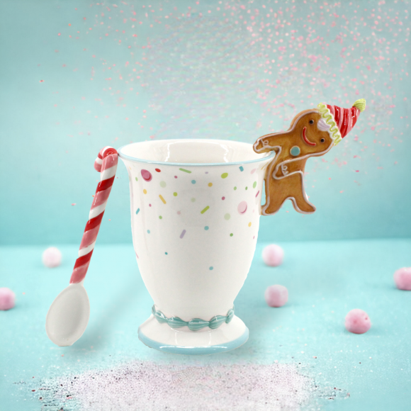 Hot Cocoa Cup w/Gingerbread Man - IN STOCK