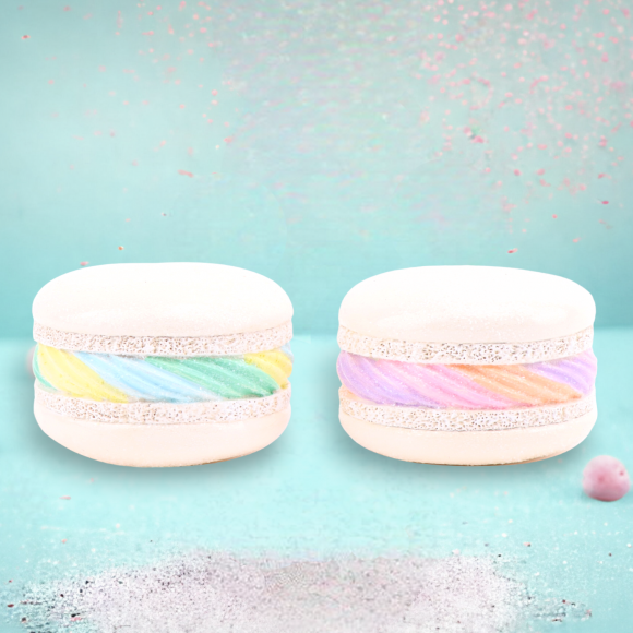 2 Asst Rainbow Macaron Orn