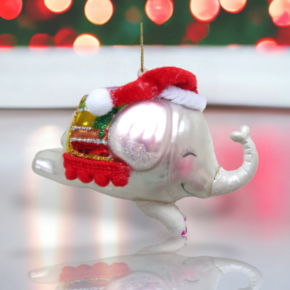 4.5" Rainbow Elephant Orn