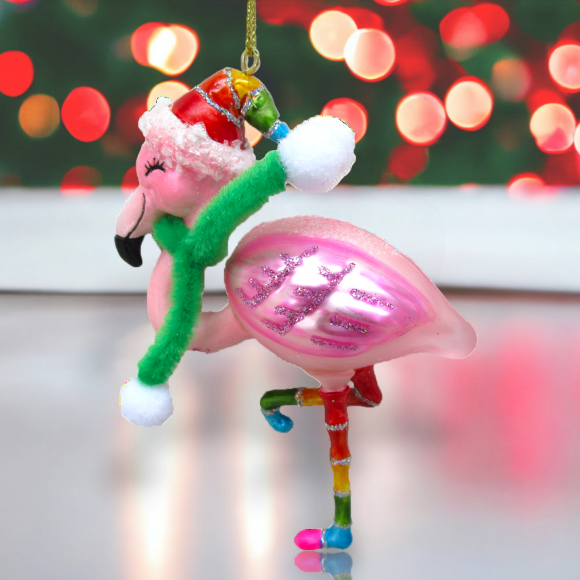 4.5" Rainbow Flamingo Orn