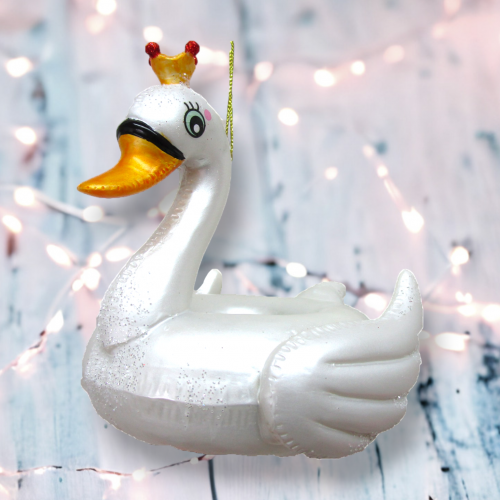 6" Swan Pool Float Orn