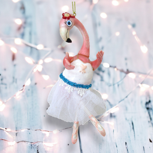 6" Ballerina Flamingo Orn