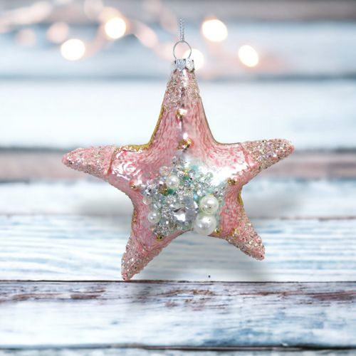 Jeweled Pastel Starfish Orn