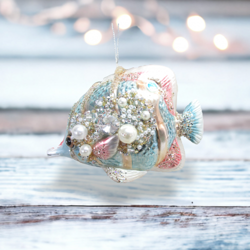 Jeweled Pastel Fish Orn