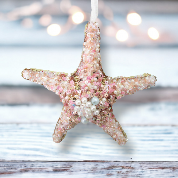 Beaded Starfish Orn
