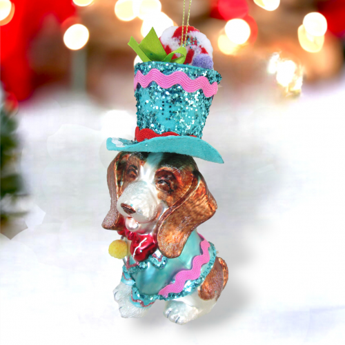 Beagle Dressed in Brights Orn