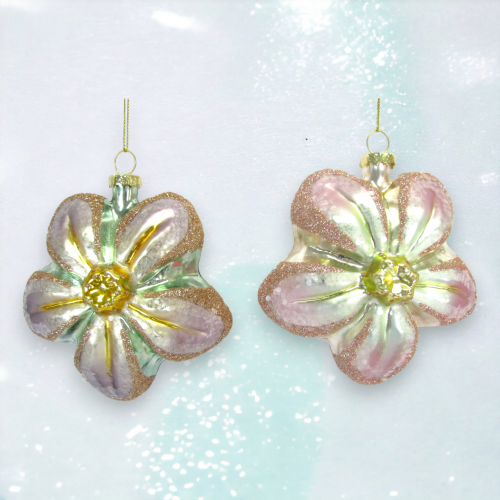2 Asst Flower Shape Orn