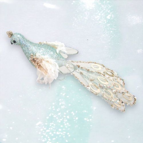 Glitter Peacock Clip