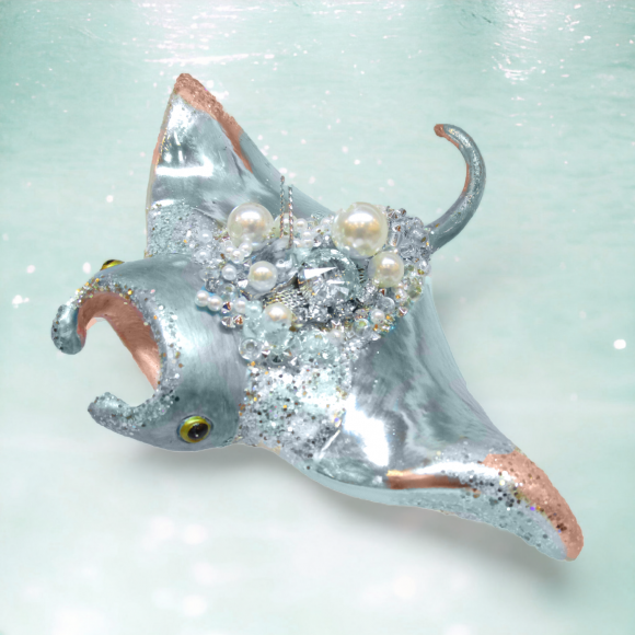 Blue/ Gold Manta Ray Orn Min/6