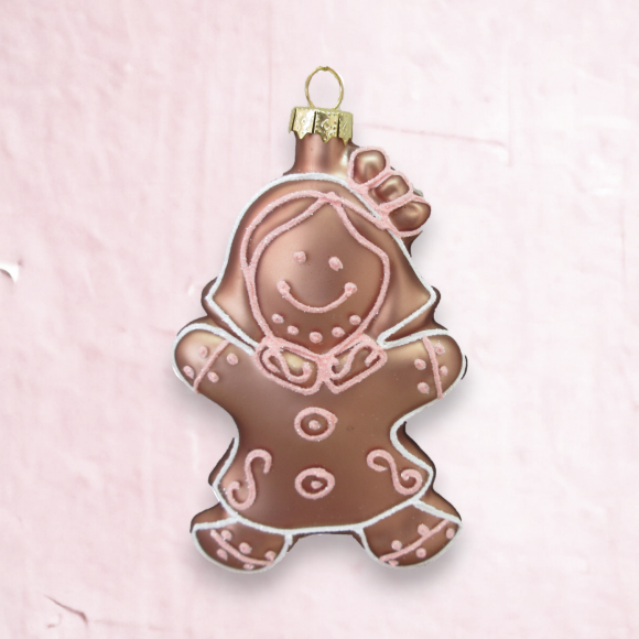 Gingerbread Girl w/ Piping Orn Min/6 - IN STOCK